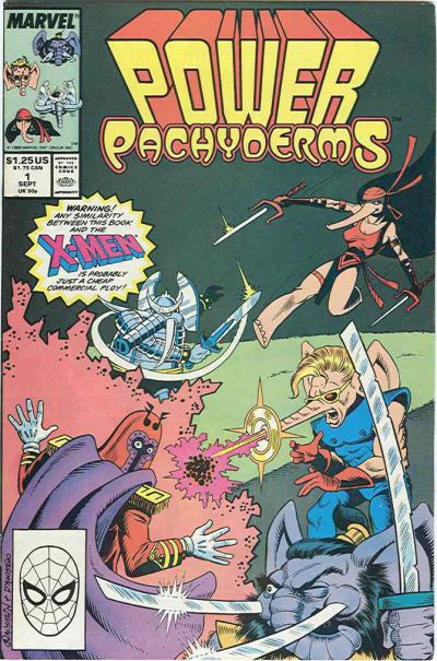 Power Pachyderms 1989 #1 Direct ed. - back issue - $1.00