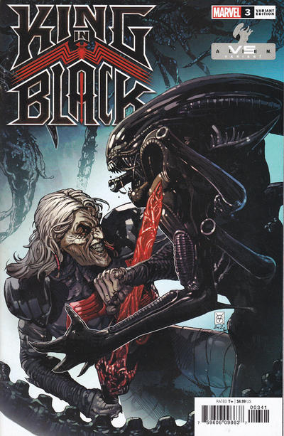 King in Black 2021 #3 Marvel vs Alien Variant - Valerio Giangiordano Cover - back issue - $5.00