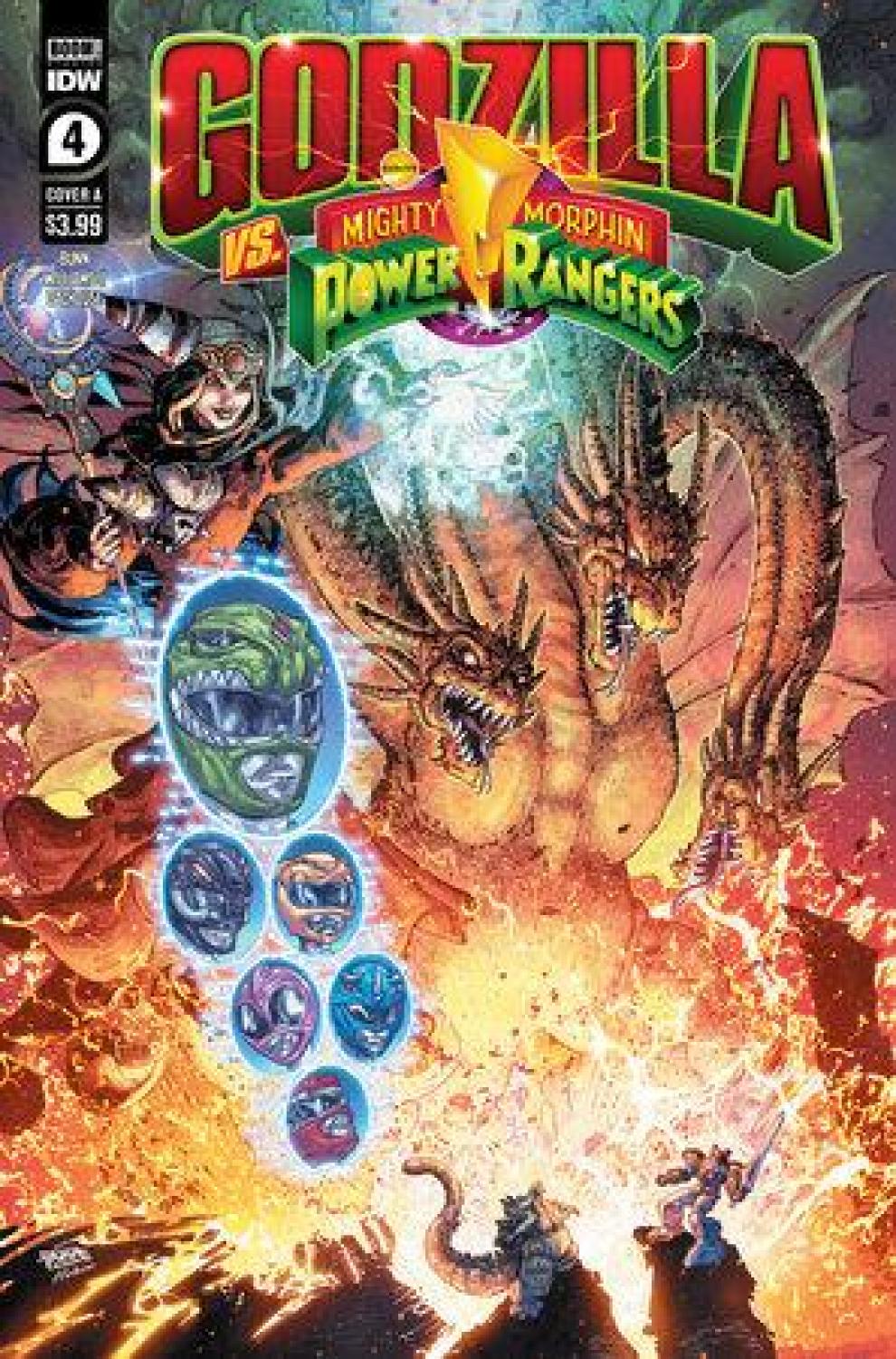 Godzilla Vs. Mighty Morphin Power Rangers 2022 #4 Cover A - Freddie Williams II - back issue - $4.00