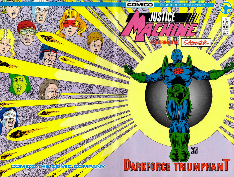 Justice Machine Featuring The Elementals 1986 #3 Direct ed. - back issue - $3.00