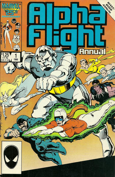 Alpha Flight Annual 1986 #1 Direct ed. - back issue - $2.00