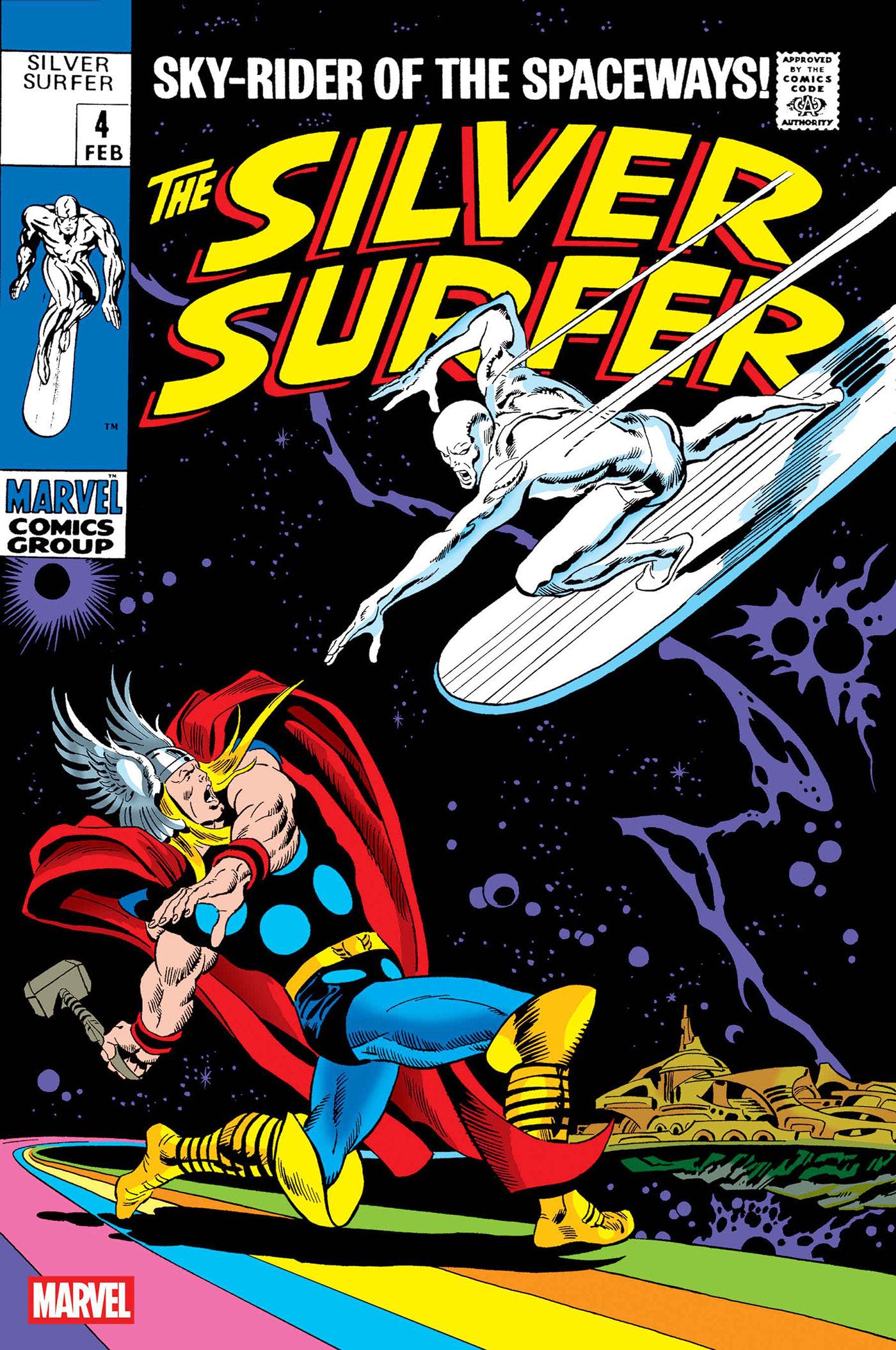SILVER SURFER #4 FACSIMILE EDITION FOIL CVR B