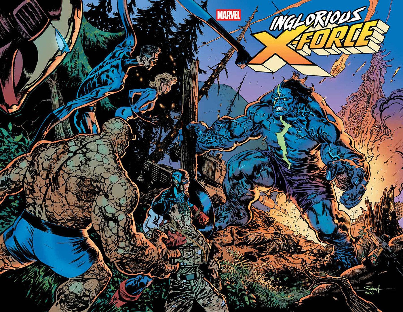 INFERNAL HULK #10 JONAS SCHARF WRAPAROUND BATTLE CVR E