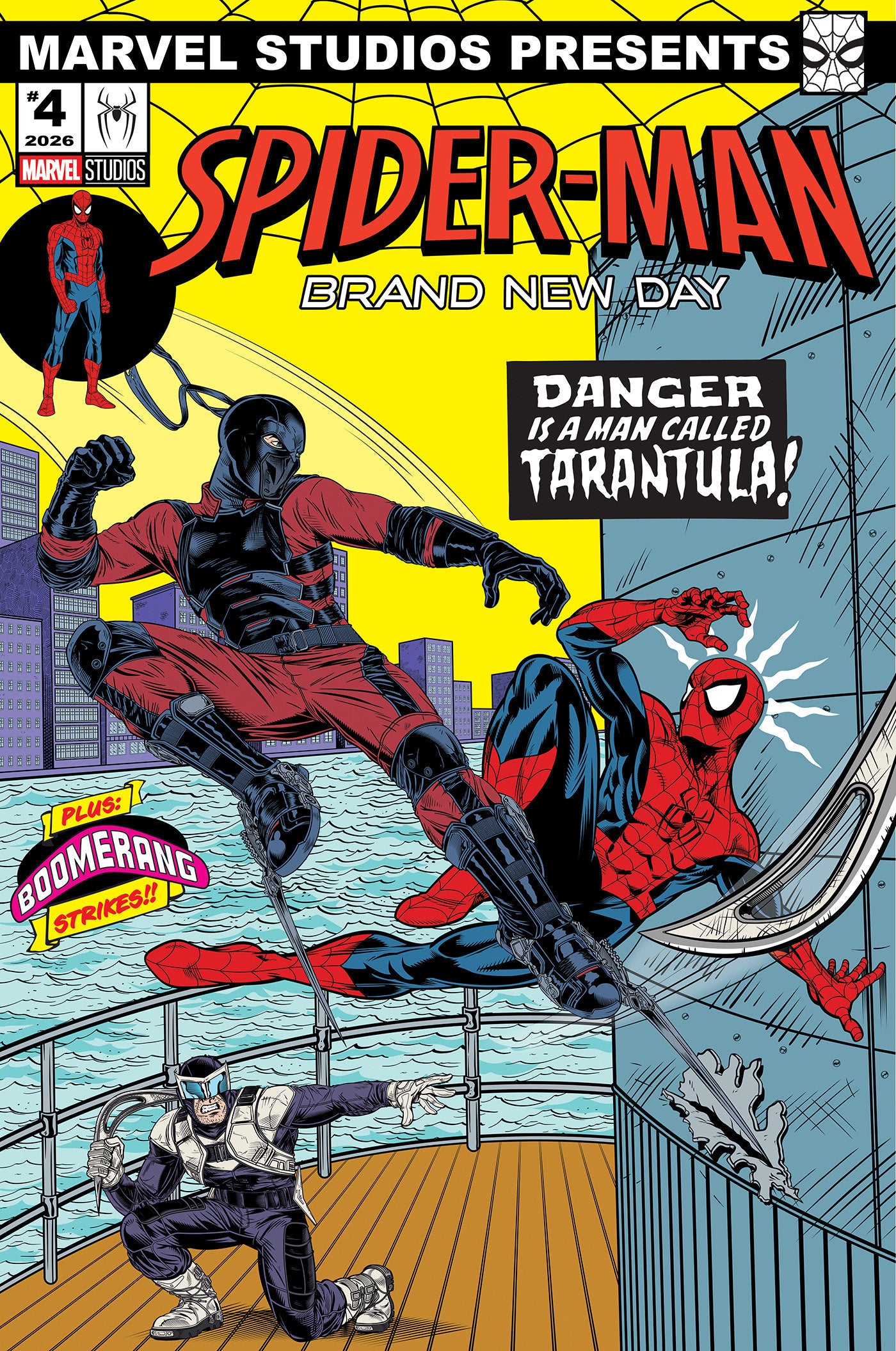 PUNISHER VS SPIDER-MAN #2 ADAM STAFFORD SPIDER-MAN BRAND NEW DAY MARVEL STUDIOS CVR D