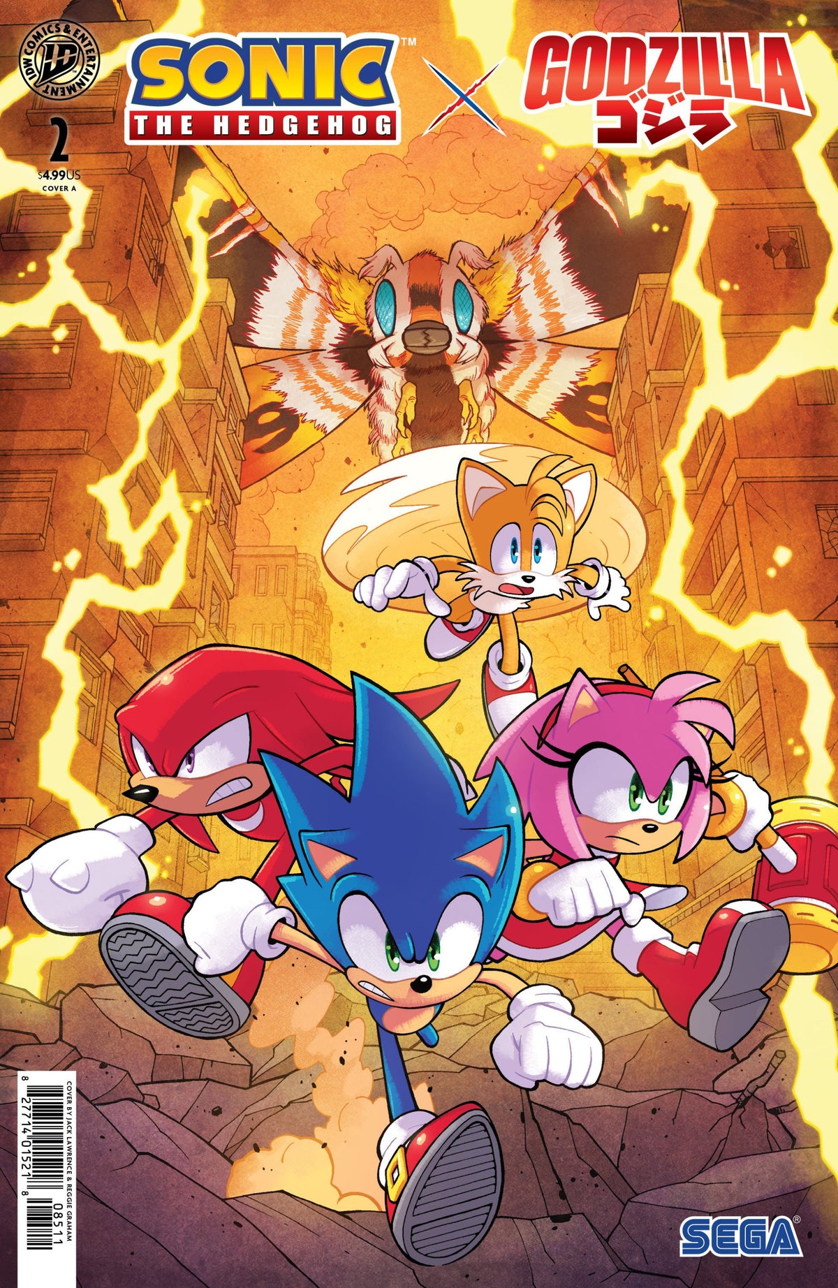 SONIC THE HEDGEHOG X GODZILLA #2 LAWRENCE CVR A