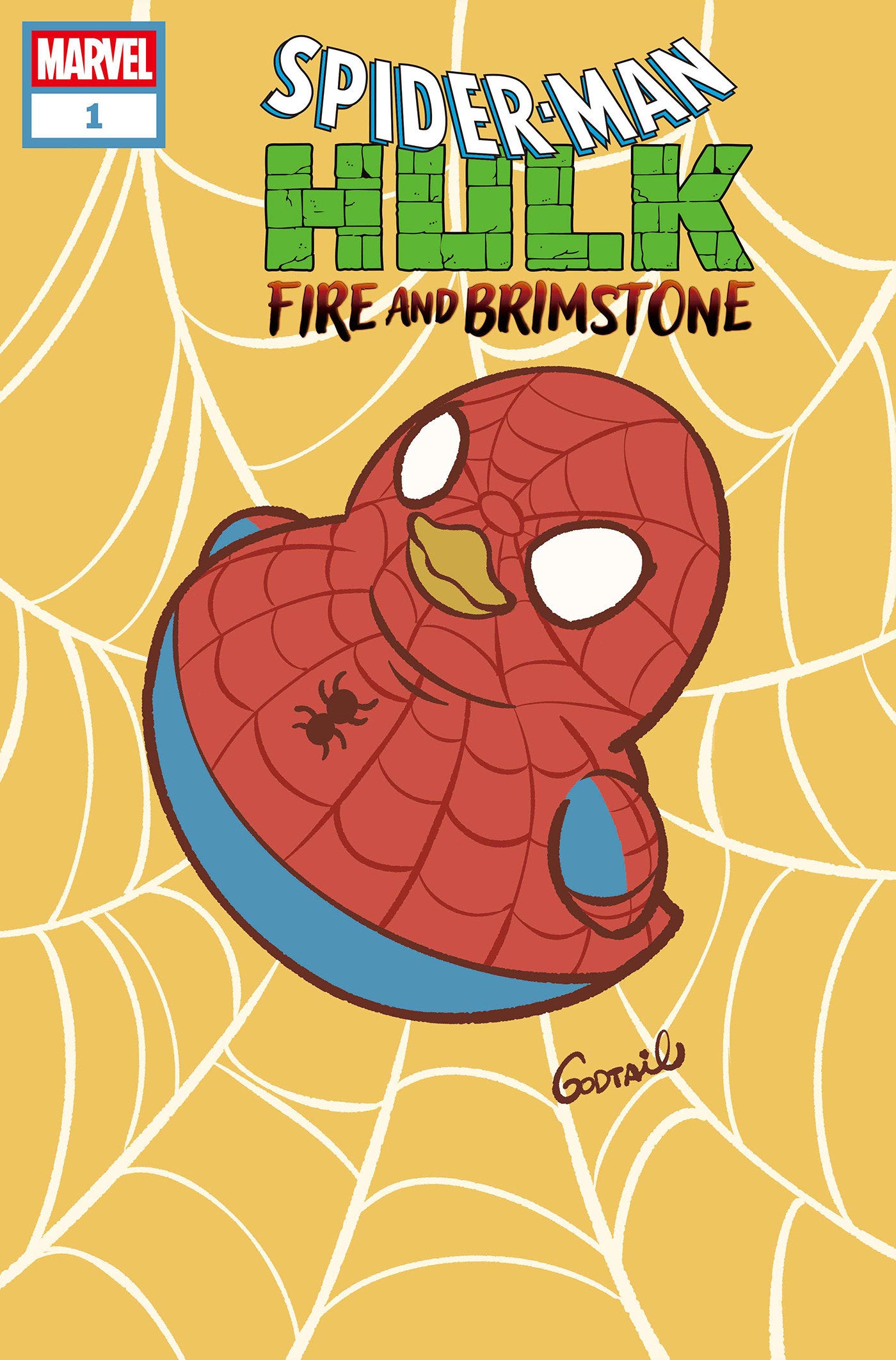 SPIDER-MAN HULK FIRE AND BRIMSTONE #1 GODTAIL MARVEL DUCK CVR E