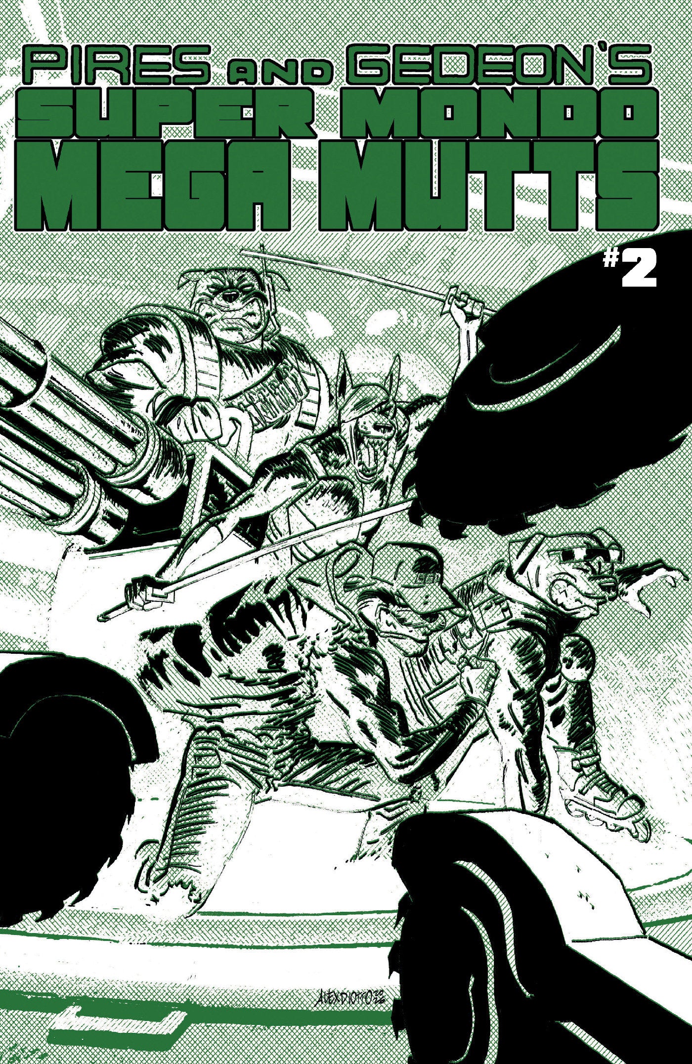 SUPER MONDO MEGA MUTTS #2 CVR B ALEX DIOTTO HOMAGE