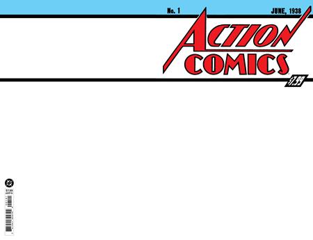 ACTION COMICS #1 FACSIMILE EDITION CVR B BLANK CARD STOCK 2026