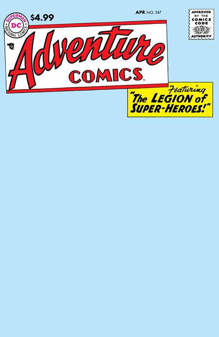 ADVENTURE COMICS #247 FACSIMILE EDITION CVR B BLANK CARD STOCK