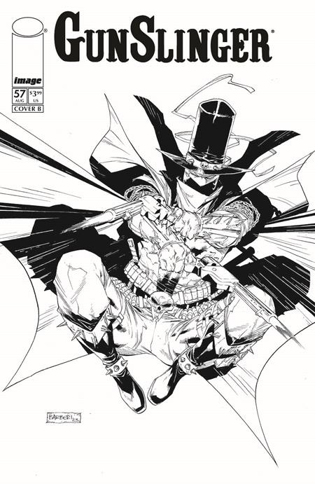 GUNSLINGER SPAWN #57 CVR B CARLO BARBERI BLACK & WHITE
