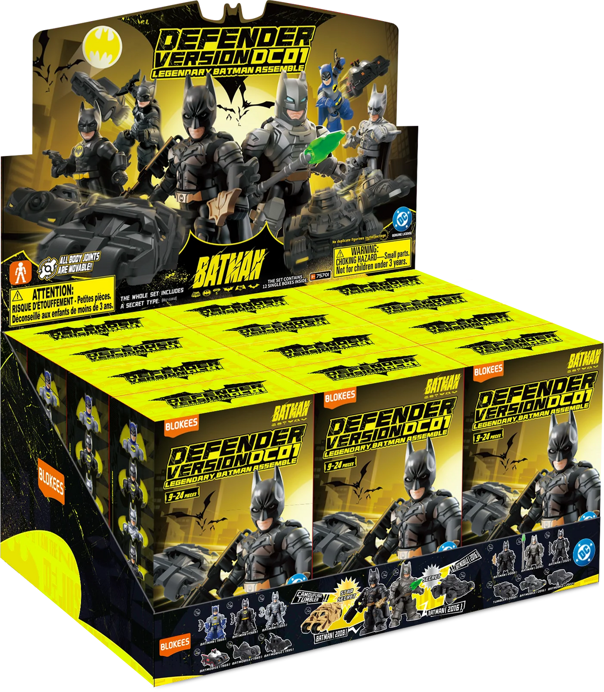 BLOKEES - DC UNIVERSE BATMAN - 01 LEGENDARY BATMAN - 12PC BMB SEALED CASE