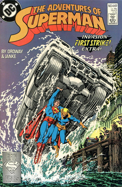 Adventures of Superman 1987 #449 Direct ed. - back issue - $3.00