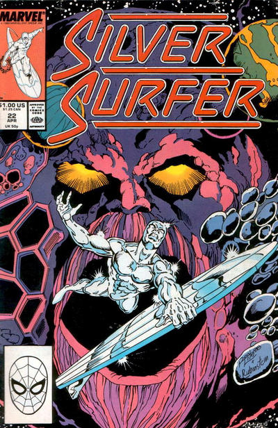 Silver Surfer 1987 #22 Direct ed. - back issue - $3.00