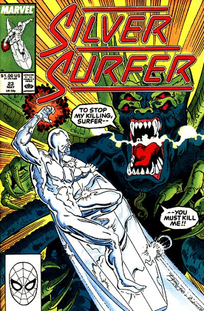 Silver Surfer 1987 #23 Direct ed. - back issue - $3.00