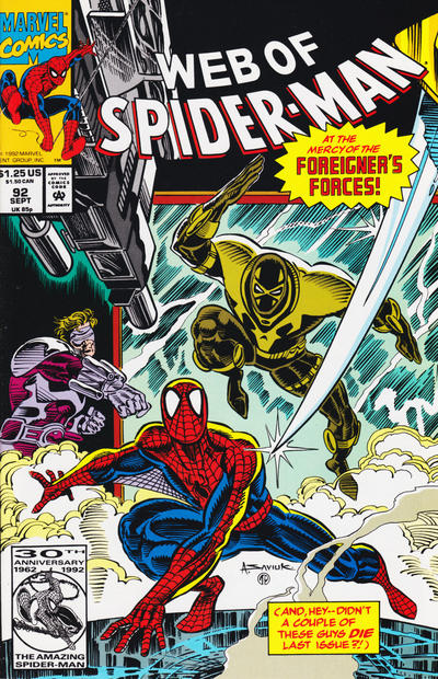 Web of Spider-Man 1985 #92 Direct ed. - back issue - $5.00