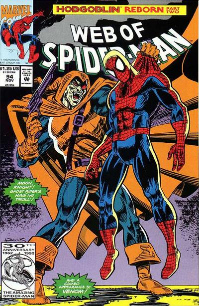 Web of Spider-Man 1985 #94 Direct ed. - No Condition Defined - $3.00
