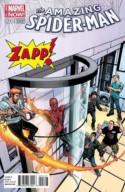 The Amazing Spider-Man 2014 #1 Variant Edition - Zapp! Comics Exclusive - Luke Ross Cover - back issue - $6.00