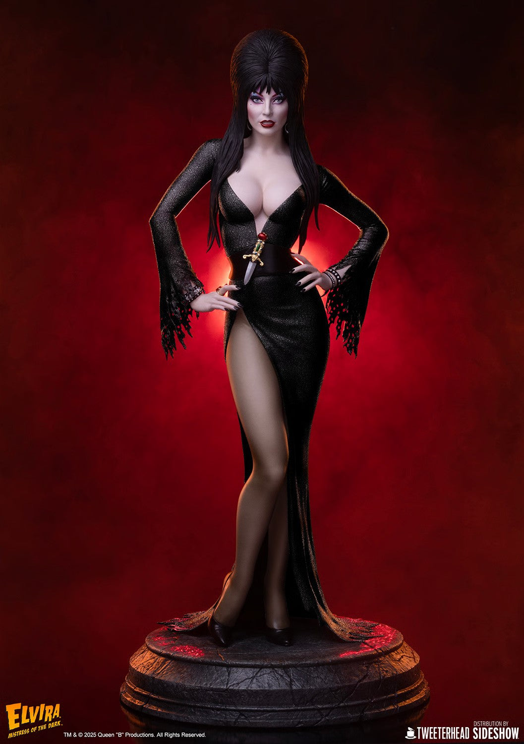 TWEETERHEAD - ELVIRA BLACK GOWN - VARIANT GLITTER VERSION - 1:4 SCALE STATUE