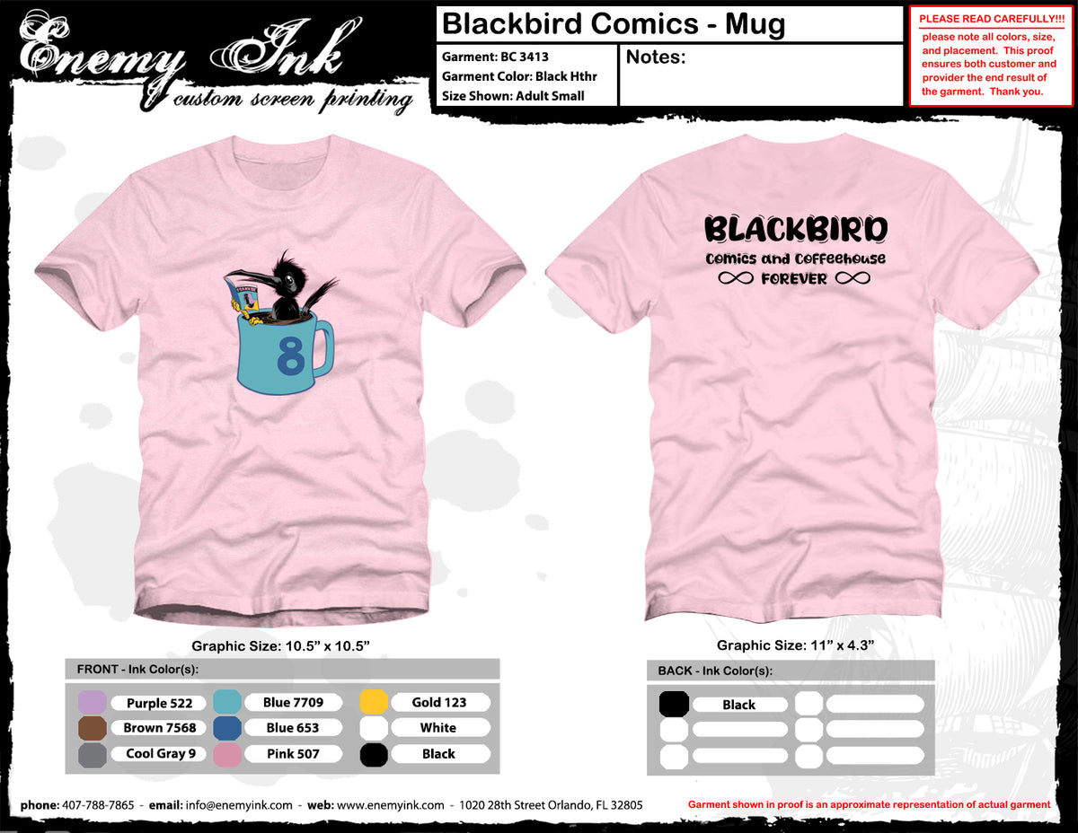 BLACKBIRD MUG SHIRT - S - PINK
