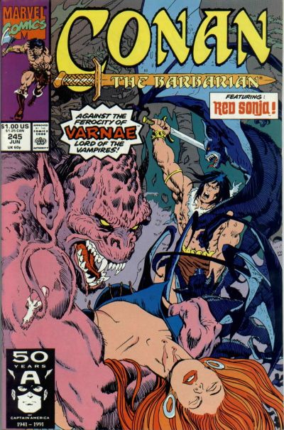Conan the Barbarian 1970 #245 Direct ed. - back issue - $3.00