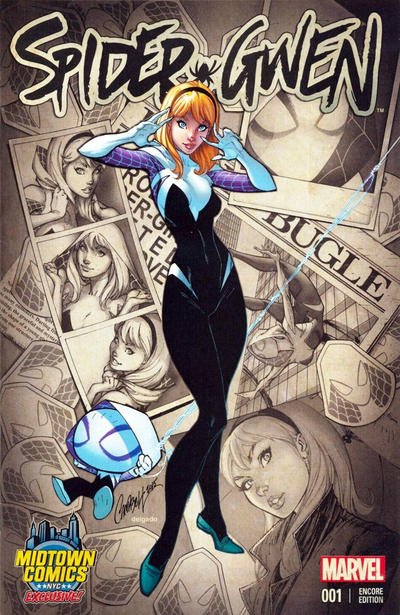 Spider-Gwen 2015 #1 Encore Edition - Second Printing - Midtown Comics Exclusive! - J. Scott Campbell Cover - back issue - $20.00