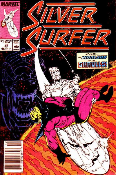 Silver Surfer 1987 #28 Newsstand ed. - back issue - $3.00