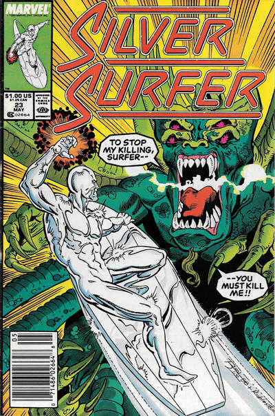 Silver Surfer 1987 #23 Newsstand ed. - back issue - $3.00