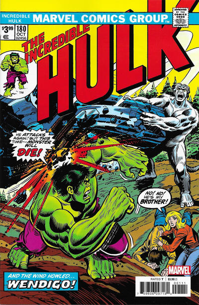 Incredible Hulk No. 180 Facsimile Edition 2020 #[nn] - back issue - $4.00