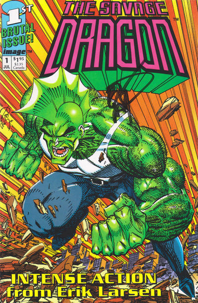 The Savage Dragon 1992 #1 Green - back issue - $5.00