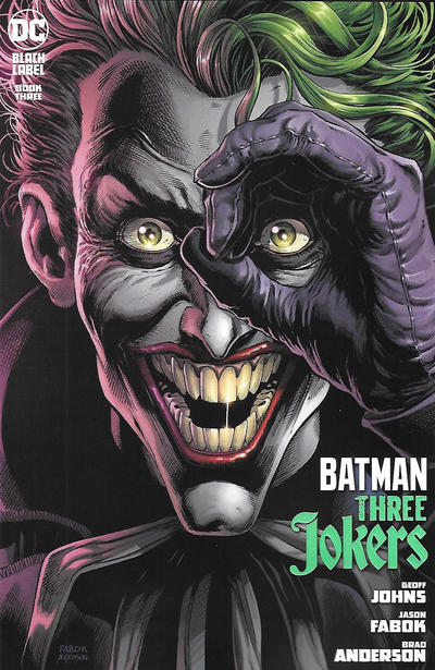 Batman: Three Jokers 2020 #3 Jason Fabok Joker Fingers Curled Around Eye Cover - back issue - $7.00