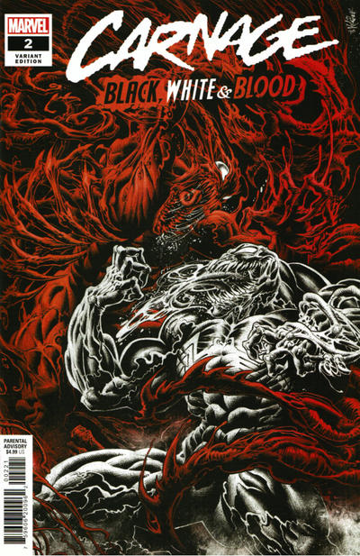 Carnage: Black, White & Blood 2021 #2 Kyle Hotz Variant Cover - back issue - $5.00