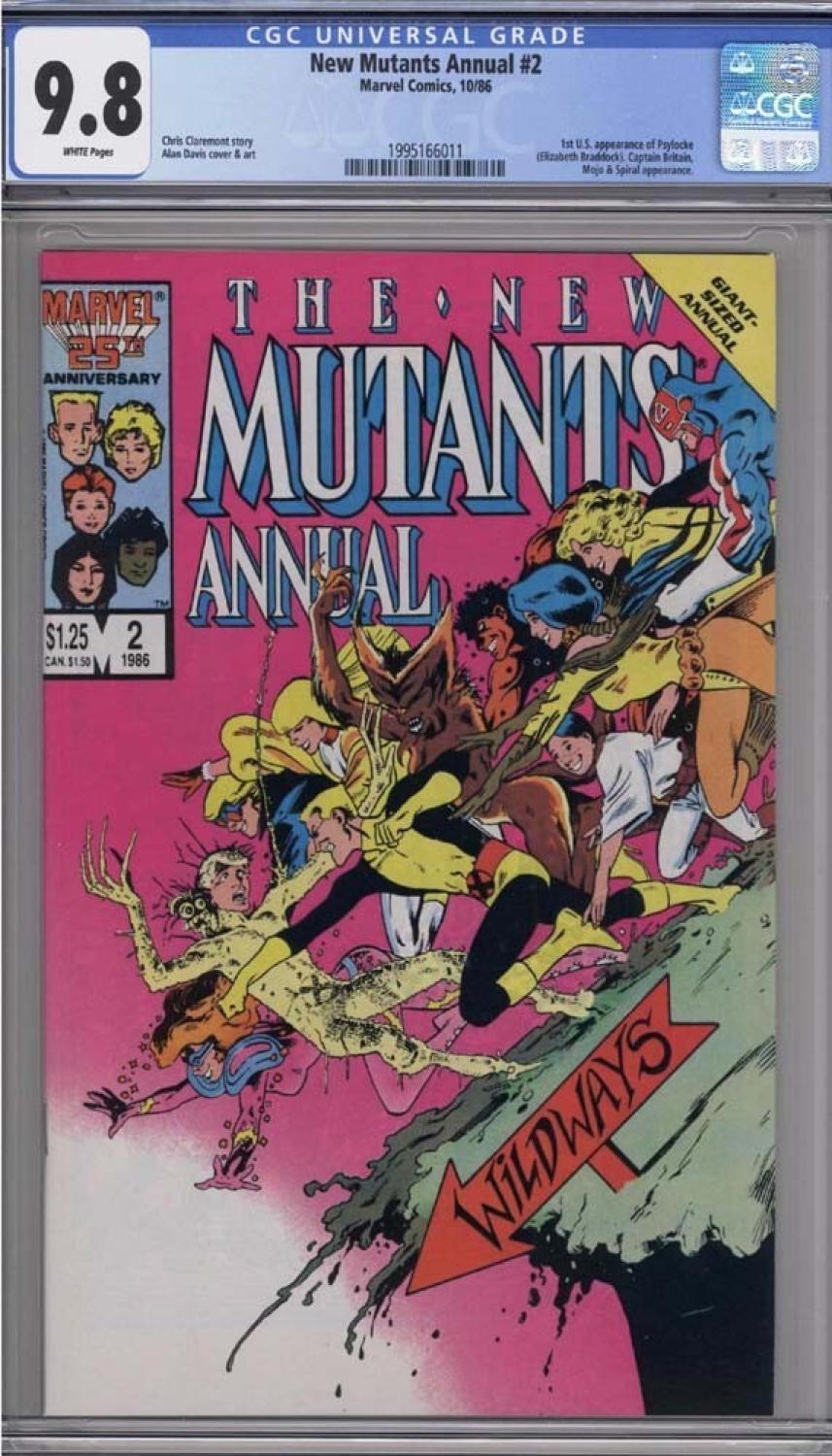 New Mutants Annual #2 CGC 9.8 Pedro