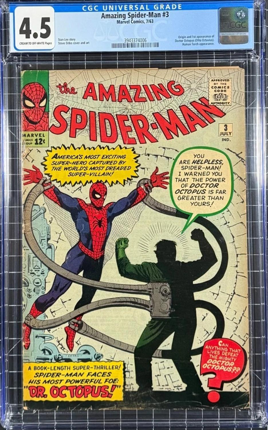 Amazing Spider-Man #3 CGC 4.5 Pedro