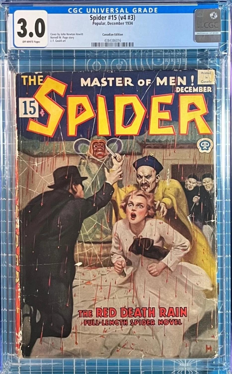 Spider #15 v4 #3 CGC 3.0 Pedro