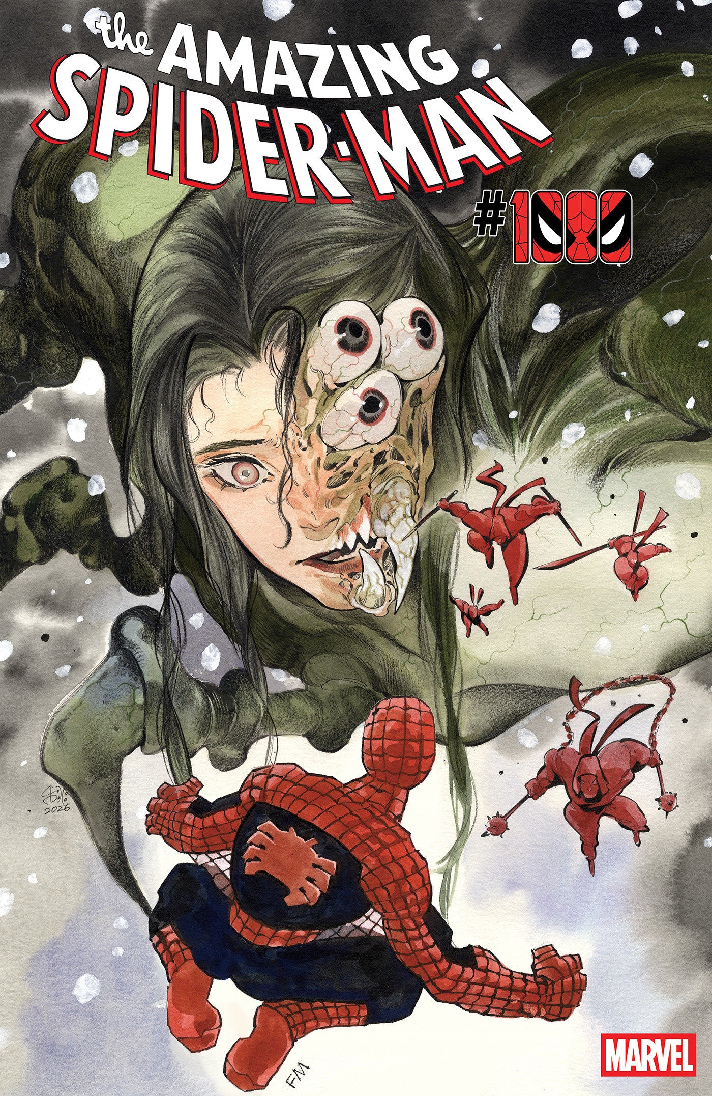AMAZING SPIDER-MAN #1000 PEACH MOMOKO AND FRANK MILLER CVR I