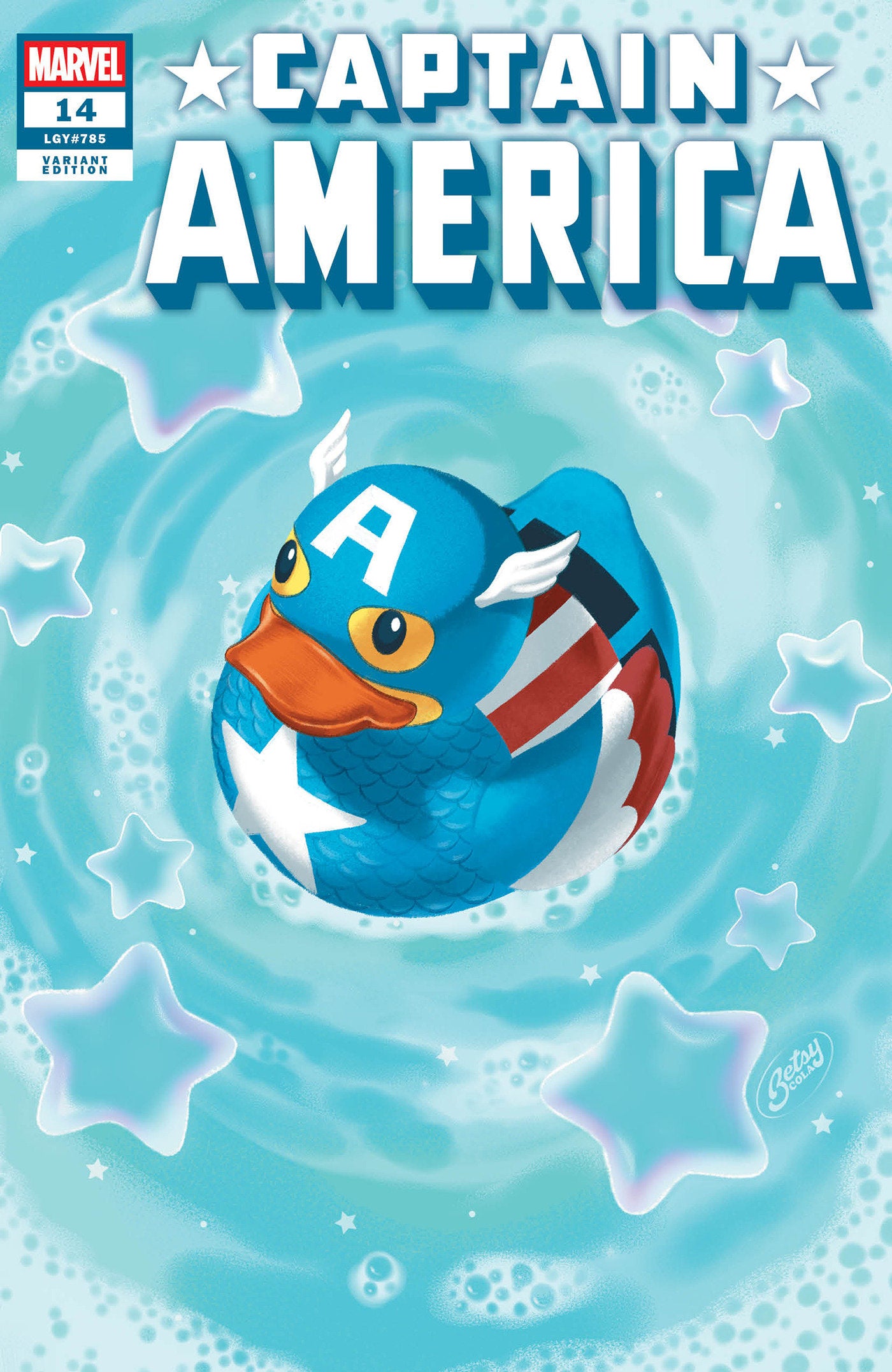 CAPTAIN AMERICA #14 BETSY COLA MARVEL DUCK CVR B