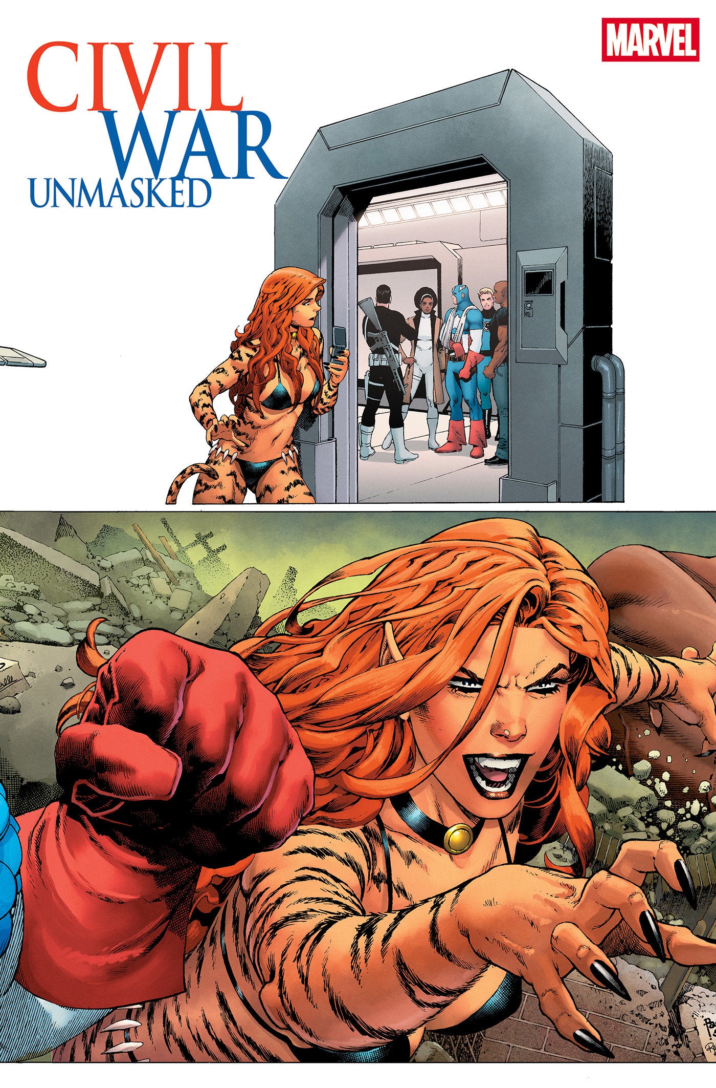 CIVIL WAR UNMASKED #4 PAULO SIQUEIRA 5-PART CONNECTING CVR B