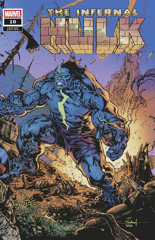INFERNAL HULK #10 JONAS SCHARF WRAPAROUND BATTLE CVR E