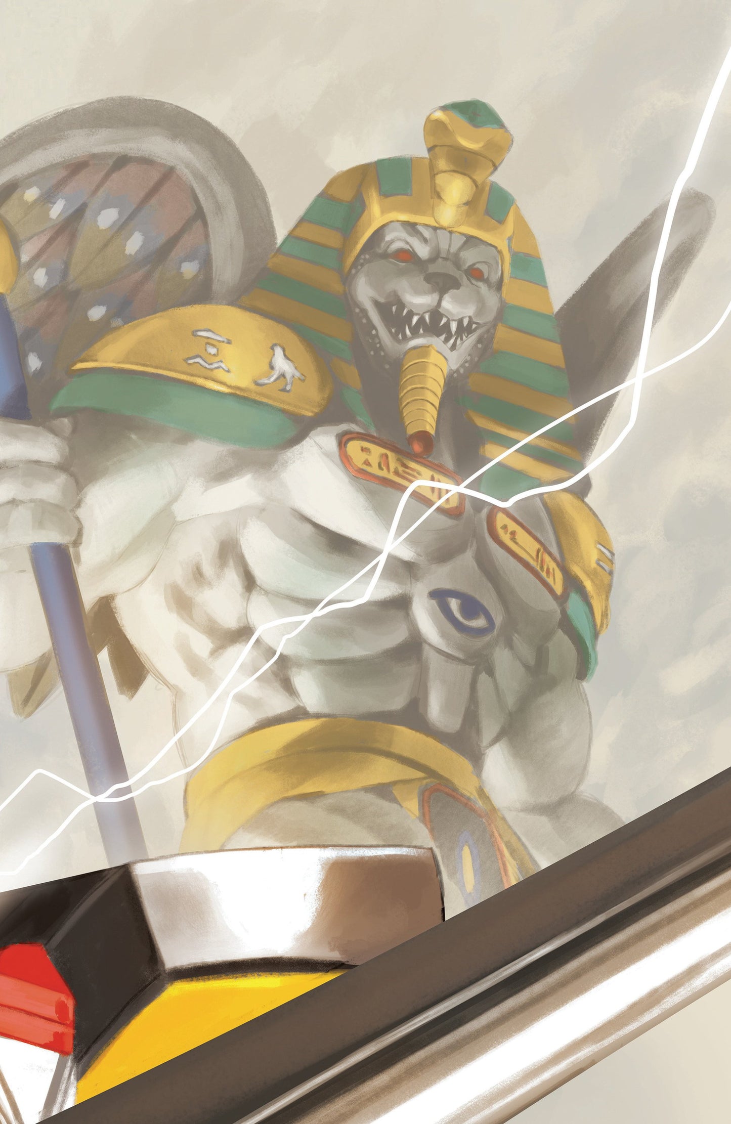 MIGHTY MORPHIN POWER RANGERS 2026 #3 MEGAZORD CARD STOCK CONNECTING FULL ART MERCADO CVR C