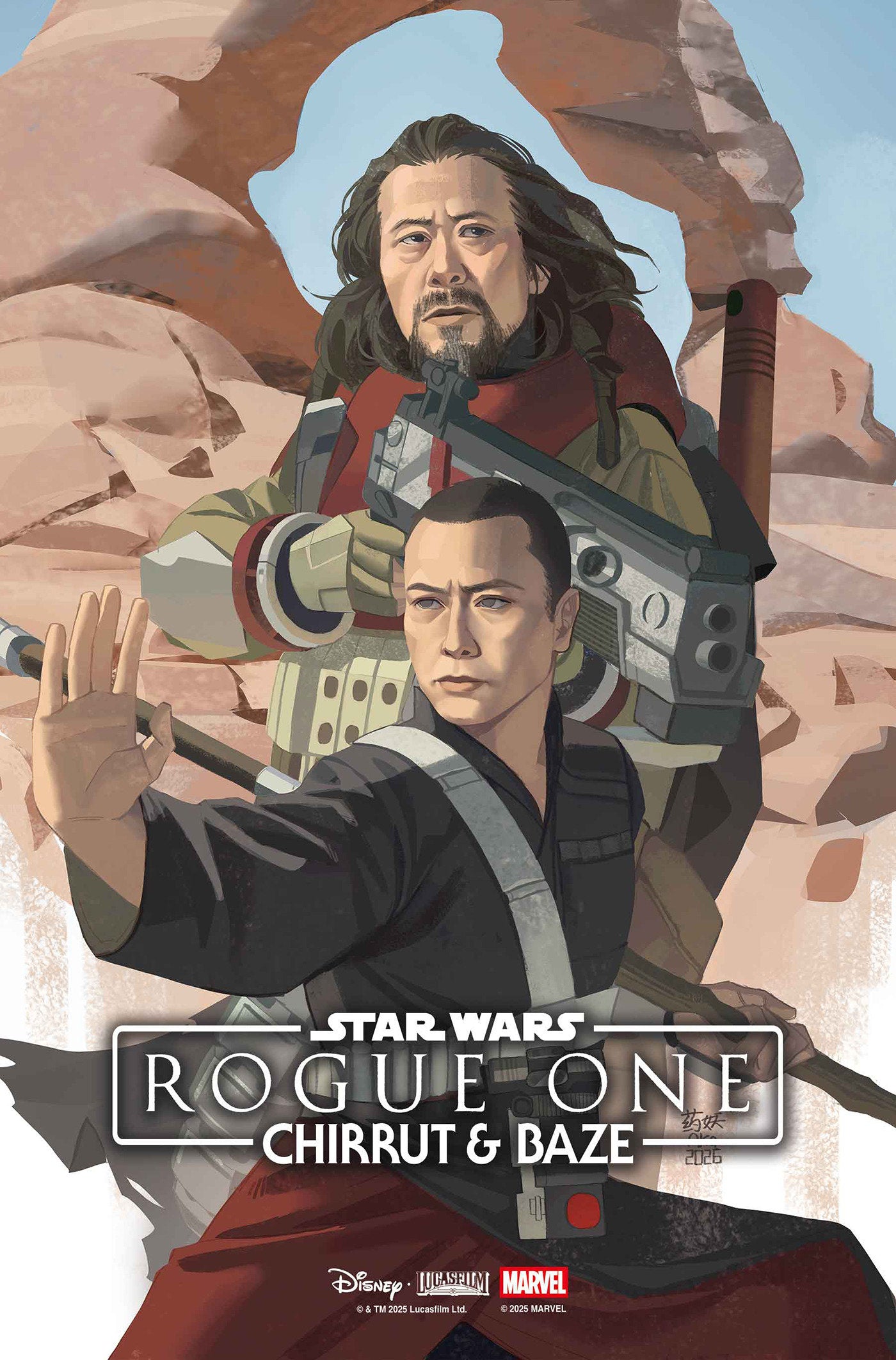 STAR WARS ROGUE ONE - CHIRRUT AND BAZE #1 AKA CVR C