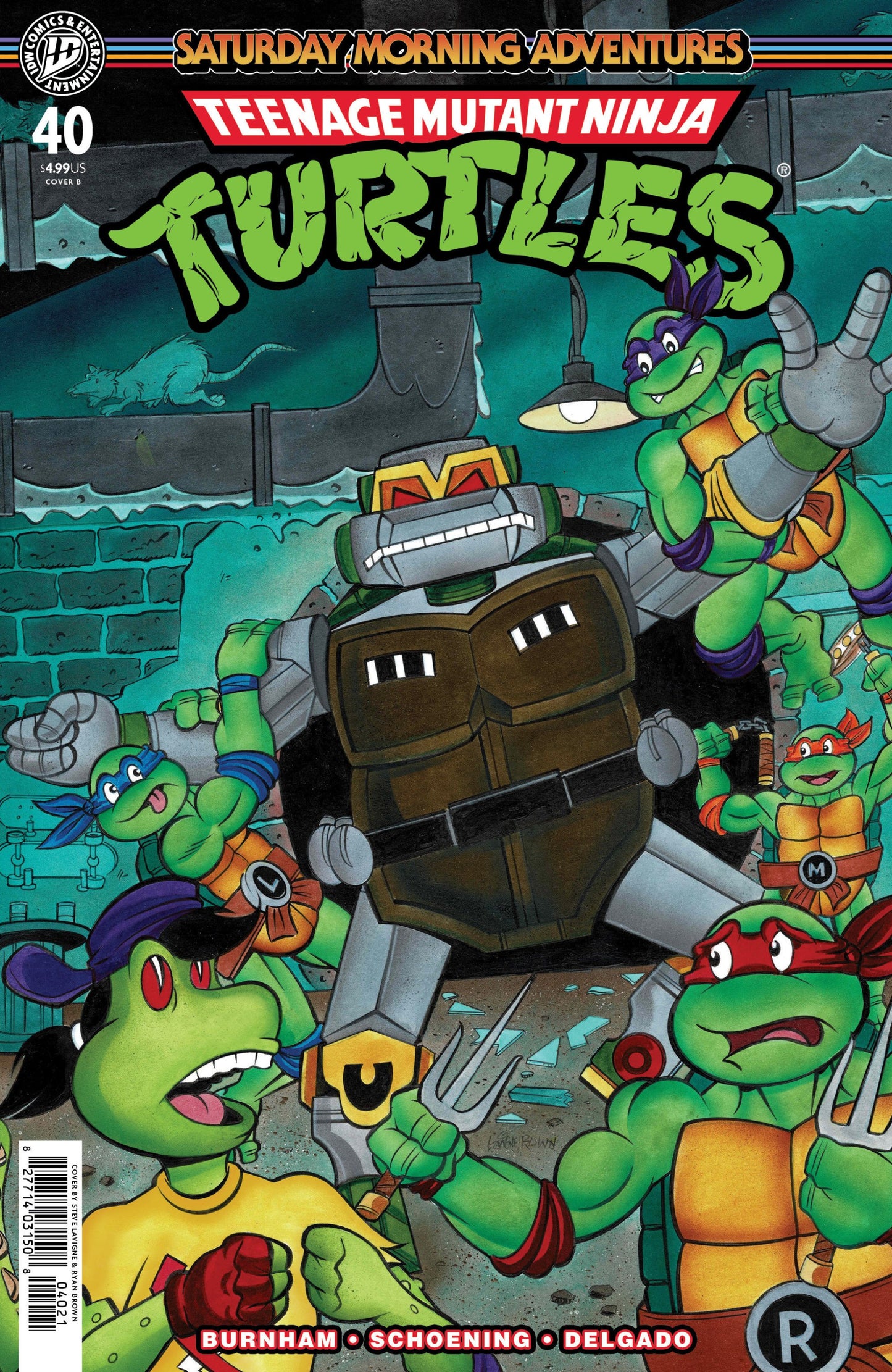 TEENAGE MUTANT NINJA TURTLES SATURDAY MORNING ADVENTURES #40 LAVIGNE CVR B