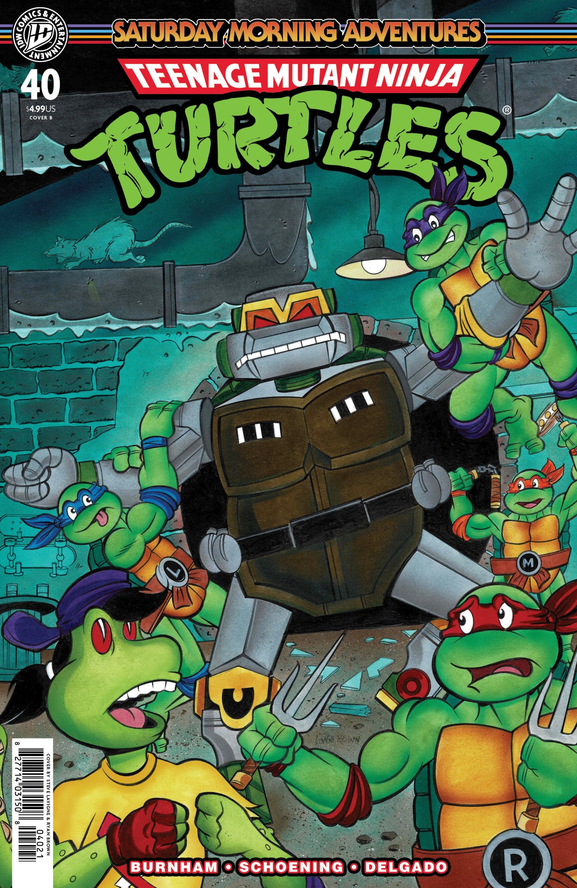 TEENAGE MUTANT NINJA TURTLES SATURDAY MORNING ADVENTURES #40 LAVIGNE CVR B