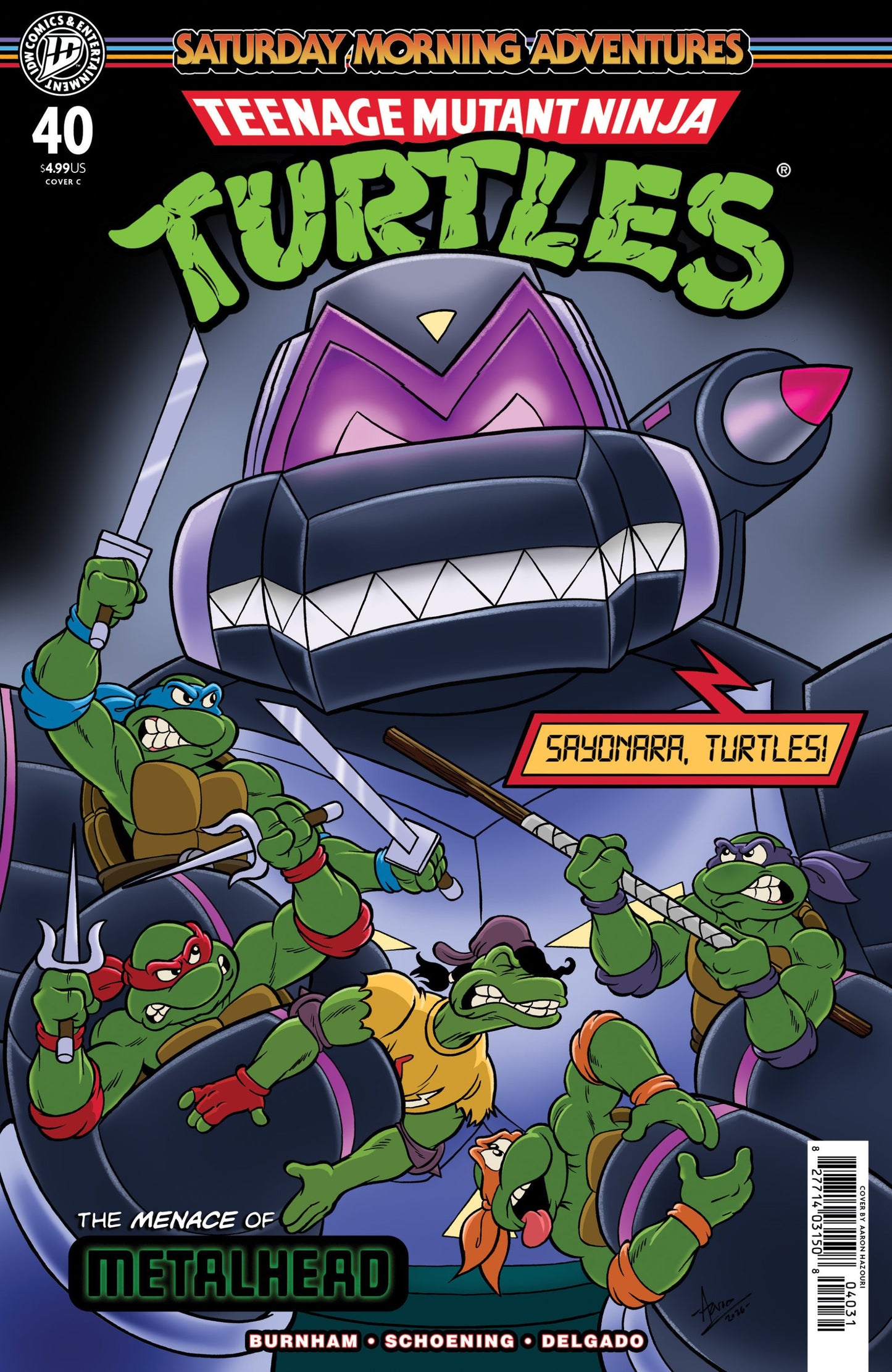 TEENAGE MUTANT NINJA TURTLES SATURDAY MORNING ADVENTURES #40 HAZOURI CVR C