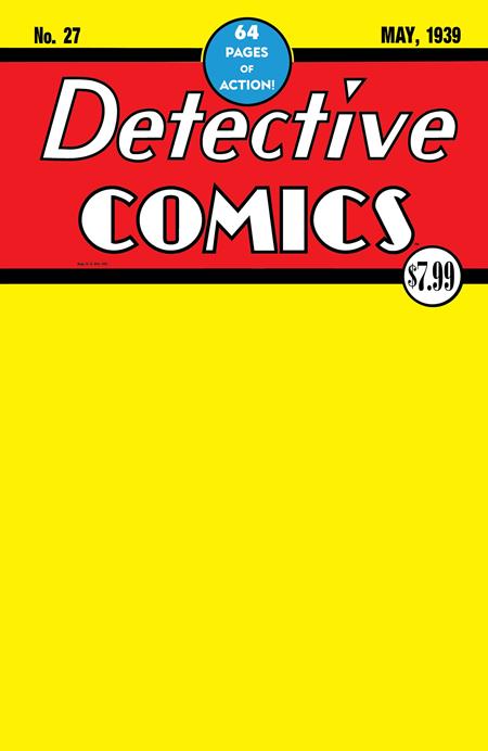 DETECTIVE COMICS #27 FACSIMILE EDITION CVR C BLANK CARD STOCK 2026