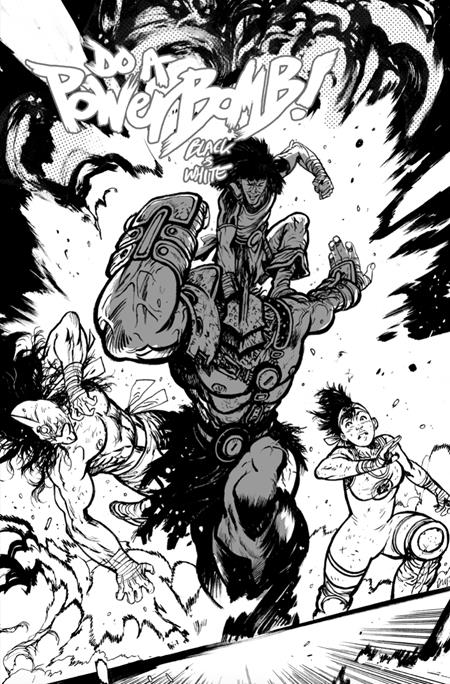 DO A POWERBOMB BLACK AND WHITE #2 CVR C DANIEL WARREN JOHNSON ACTION (OF 3)