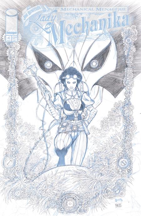 LADY MECHANIKA THE MECHANICAL MENAGERIE #4 CVR C INC 1:10 JOE BENITEZ & MARTIN MONTIEL BLACK & WHITE (OF 4)