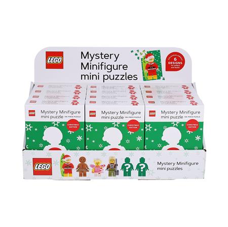 LEGO MYSTERY MINIFIGURE MINI PUZZLE CHRISTMAS EDITION GREEN 12 BOX DISPLAY