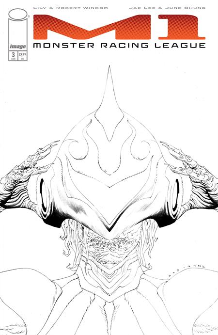 M1 MONSTER RACING LEAGUE #3 CVR C INC 1:25 JAE LEE BLACK & WHITE