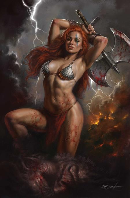 RED SONJA SHE DEVIL WITH A SWORD #4 CVR F LUCIO PARRILLO METAL PREMIUM