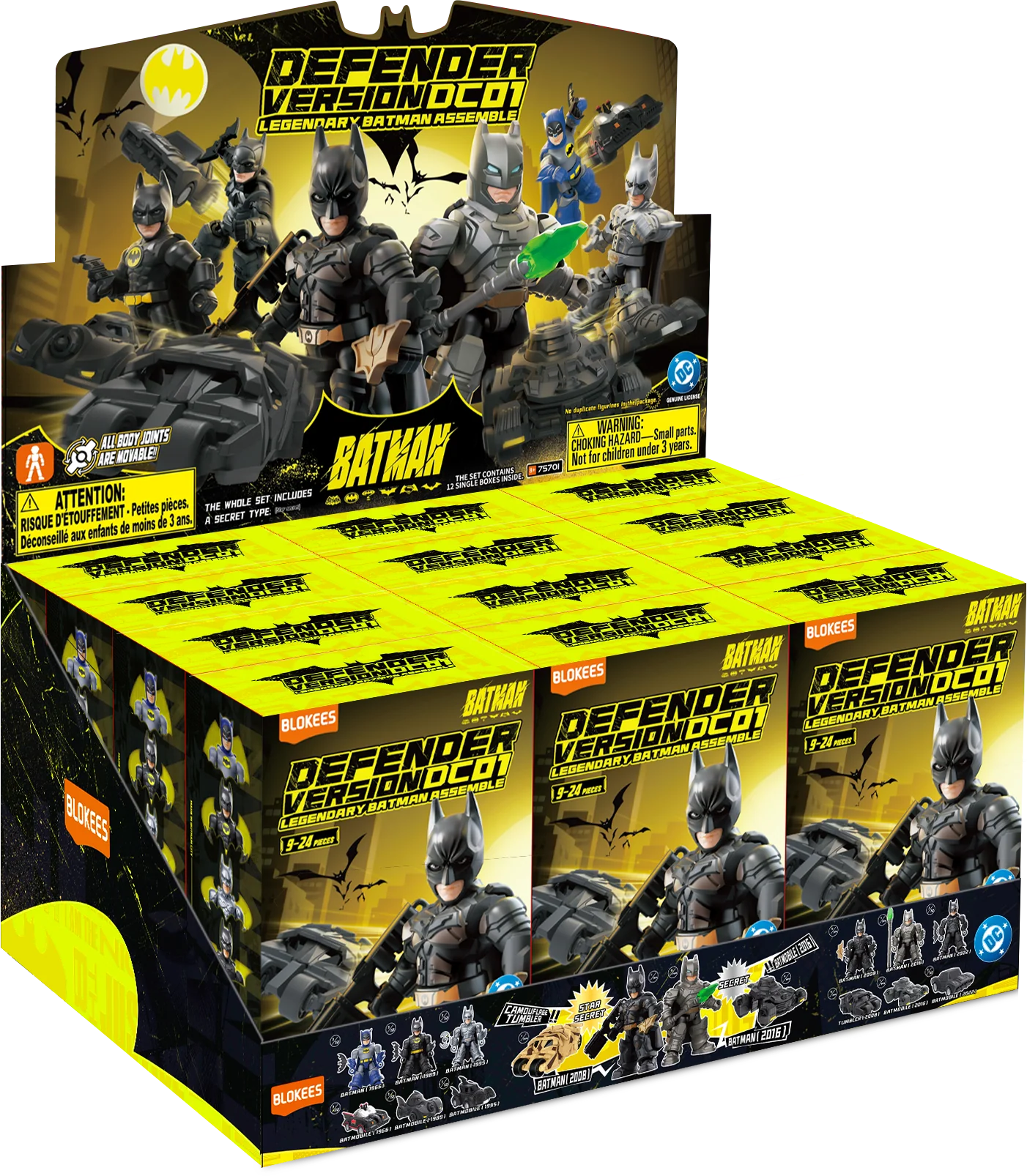 BLOKEES - DC UNIVERSE BATMAN - 01 LEGENDARY BATMAN - 12PC BMB SEALED CASE